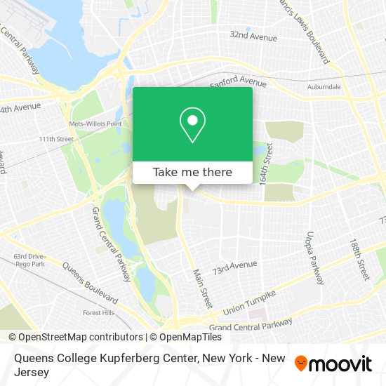 Mapa de Queens College Kupferberg Center