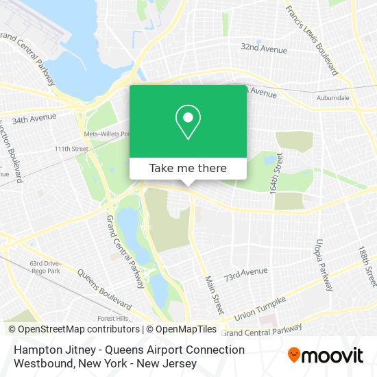 Hampton Jitney - Queens Airport Connection Westbound map