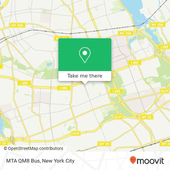 MTA QM8 Bus map
