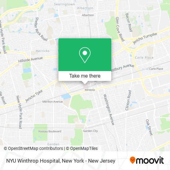 NYU Winthrop Hospital map