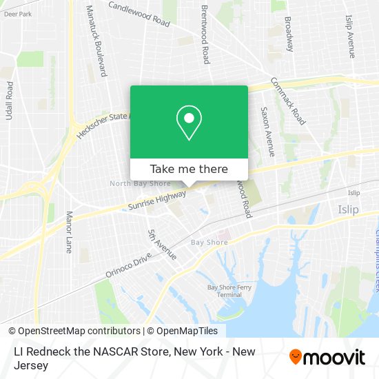 LI Redneck the NASCAR Store map