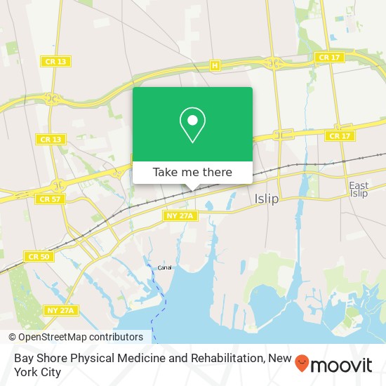 Mapa de Bay Shore Physical Medicine and Rehabilitation