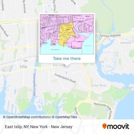 East Islip, NY map