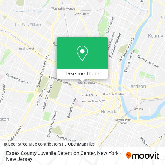 Mapa de Essex County Juvenile Detention Center