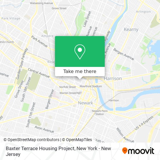 Mapa de Baxter Terrace Housing Project