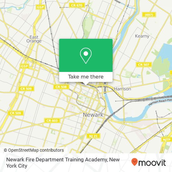 Mapa de Newark Fire Department Training Academy