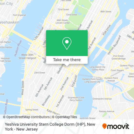 Mapa de Yeshiva University Stern College Dorm (IHP)