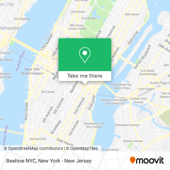 Mapa de Beehive NYC