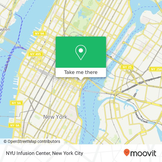 NYU Infusion Center map