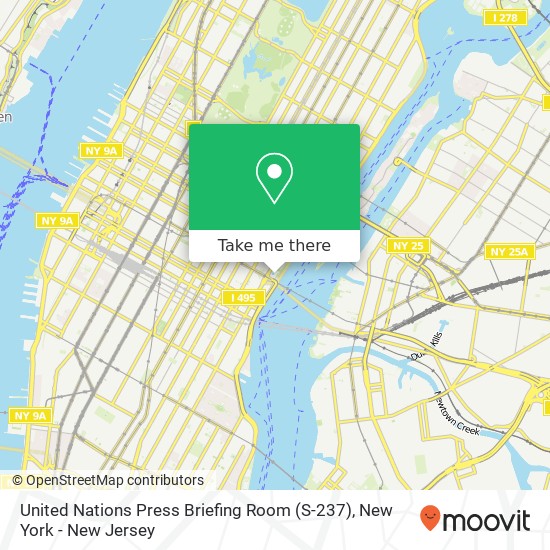 Mapa de United Nations Press Briefing Room (S-237)