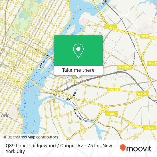 Q39 Local - Ridgewood / Cooper Av. - 75 Ln. map