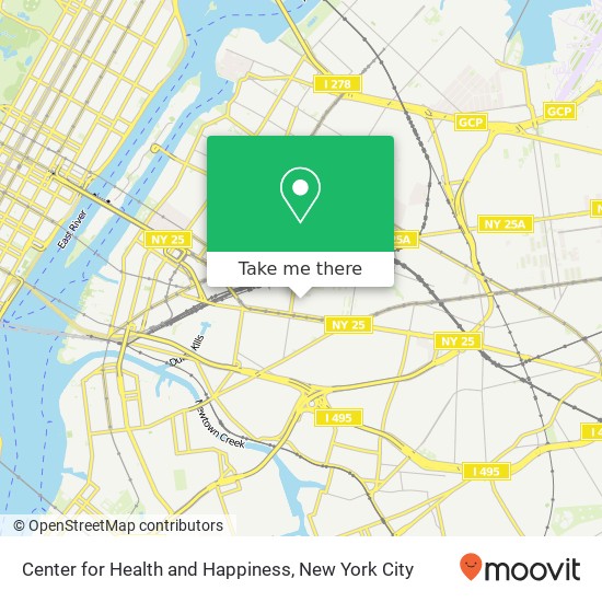 Center for Health and Happiness map
