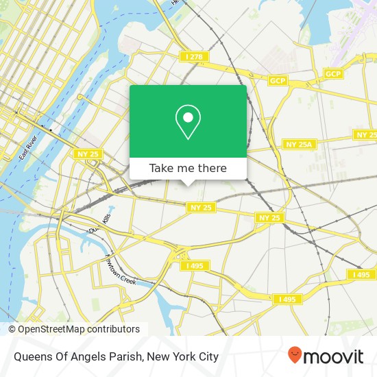 Queens Of Angels Parish map