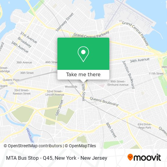 MTA Bus Stop - Q45 map