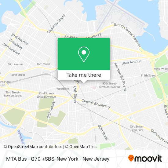 Mapa de MTA Bus - Q70 +SBS
