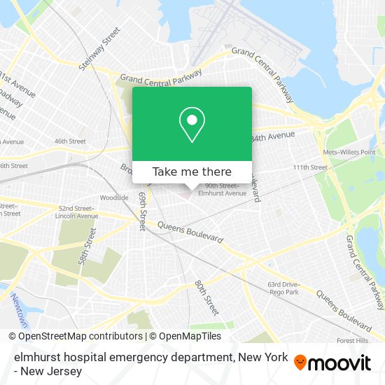 Mapa de elmhurst hospital emergency department