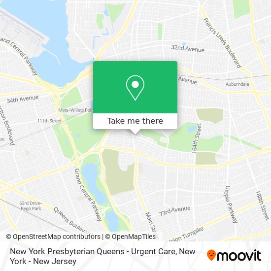 Mapa de New York Presbyterian Queens - Urgent Care