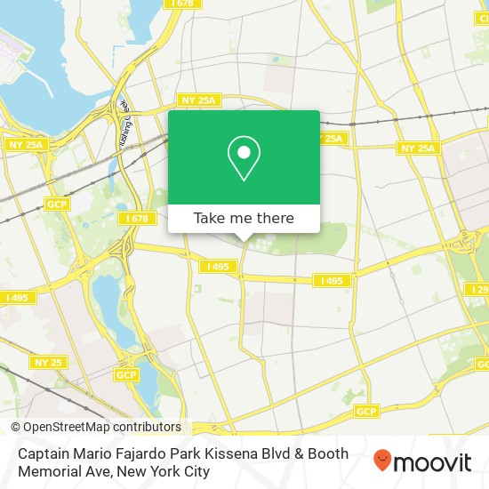 Captain Mario Fajardo Park Kissena Blvd & Booth Memorial Ave map
