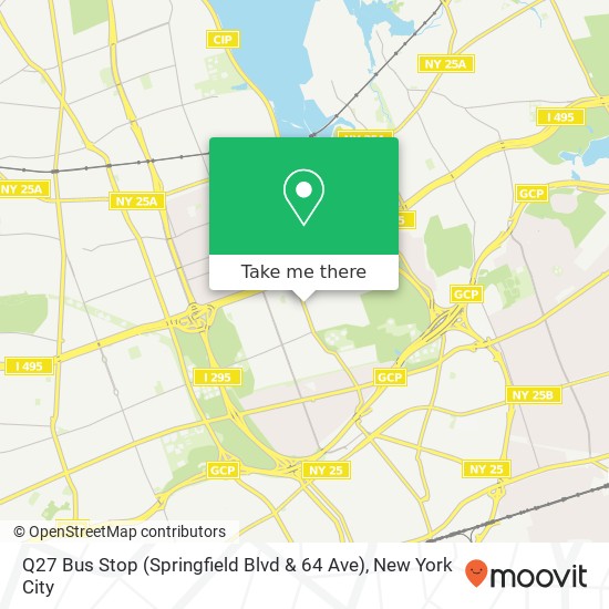 Mapa de Q27 Bus Stop (Springfield Blvd & 64 Ave)