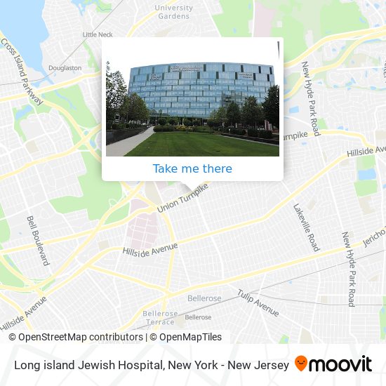 Long island Jewish Hospital map