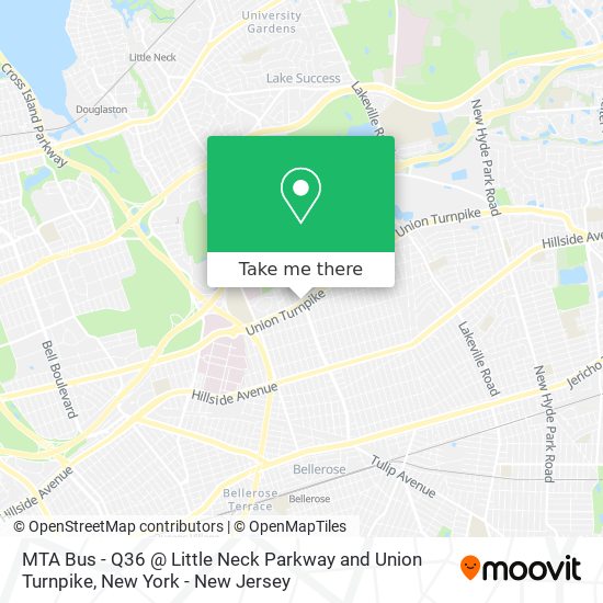 MTA Bus - Q36 @ Little Neck Parkway and Union Turnpike map