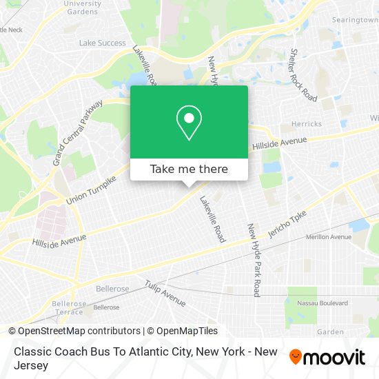 Mapa de Classic Coach Bus To Atlantic City