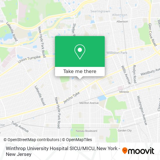 Winthrop University Hospital SICU / MICU map
