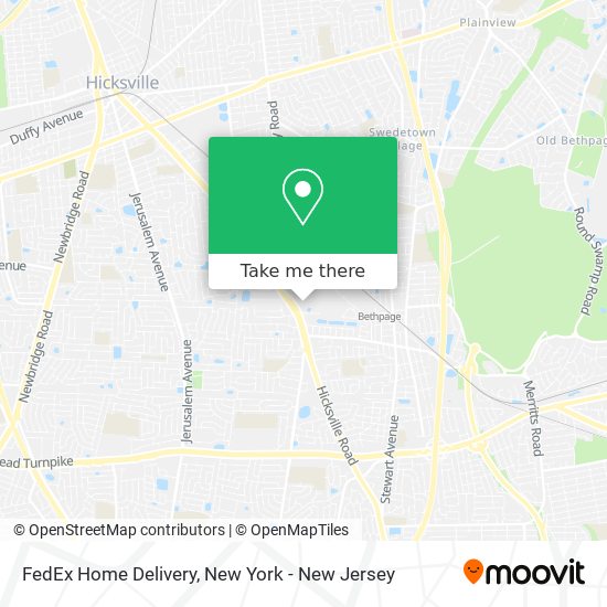 FedEx Home Delivery map