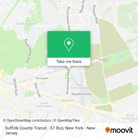 Suffolk County Transit - S1 Bus map