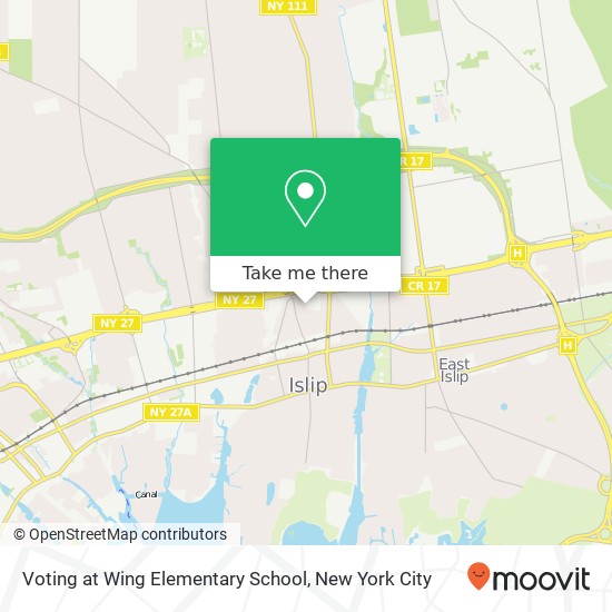 Mapa de Voting at Wing Elementary School