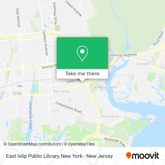 East Islip Public Library map