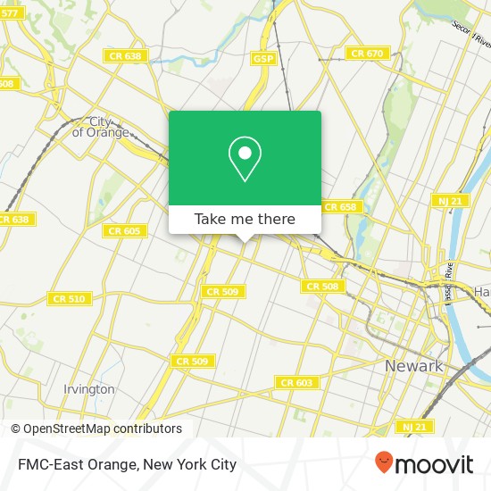 FMC-East Orange map