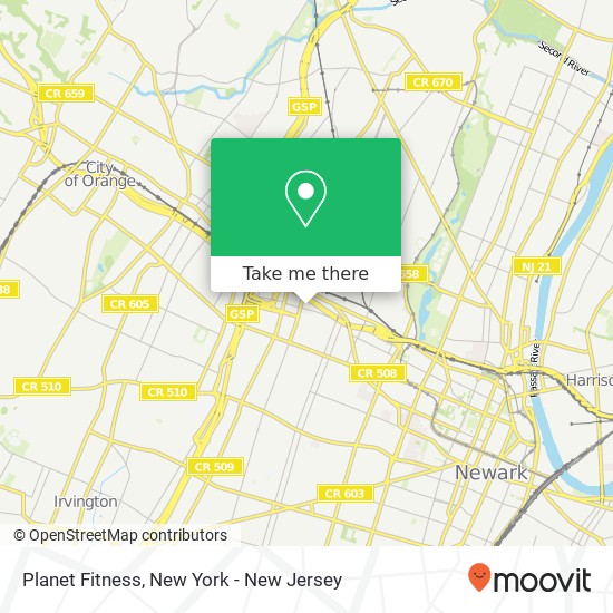 Planet Fitness map