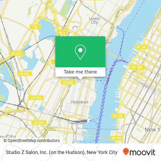 Mapa de Studio Z Salon, Inc. (on the Hudson)