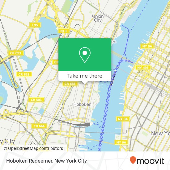 Hoboken Redeemer map