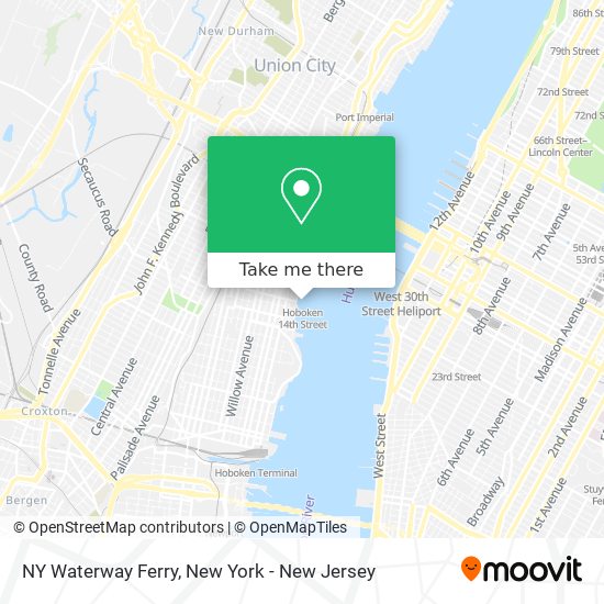 NY Waterway Ferry map