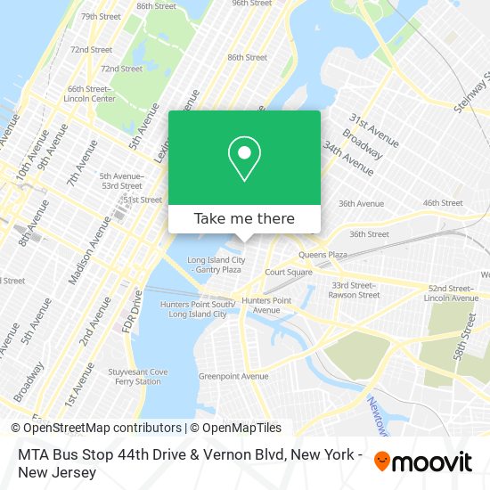 MTA Bus Stop 44th Drive & Vernon Blvd map