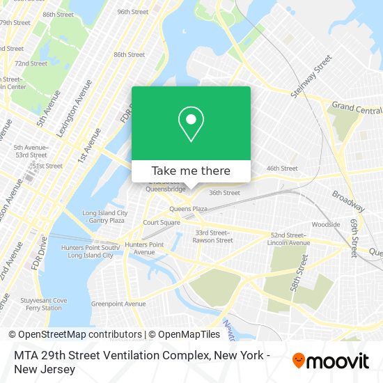 MTA 29th Street Ventilation Complex map