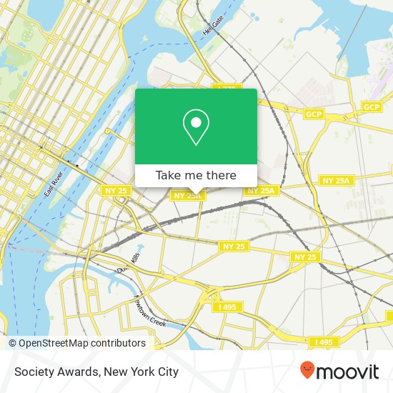 Society Awards map