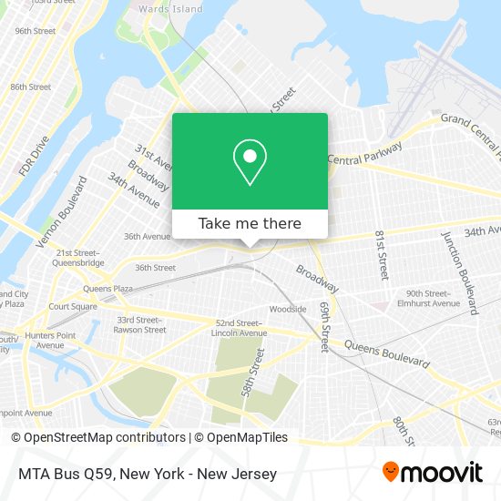 MTA Bus Q59 map