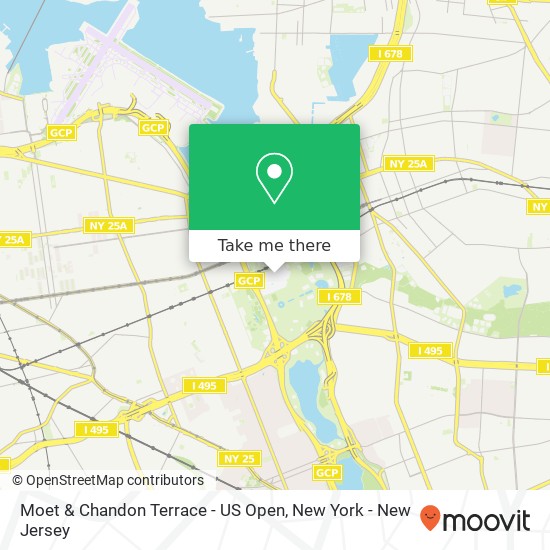 Moet & Chandon Terrace - US Open map