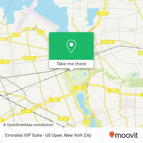 Emirates VIP Suite - US Open map