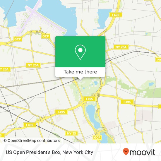 Mapa de US Open President's Box