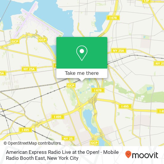 Mapa de American Express Radio Live at the Open! - Mobile Radio Booth East