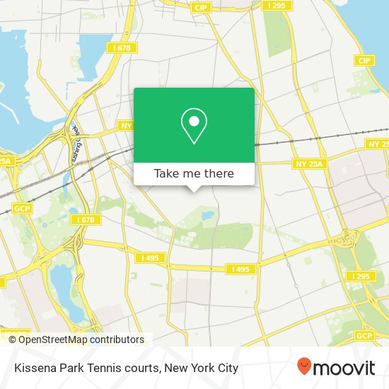 Kissena Park Tennis courts map