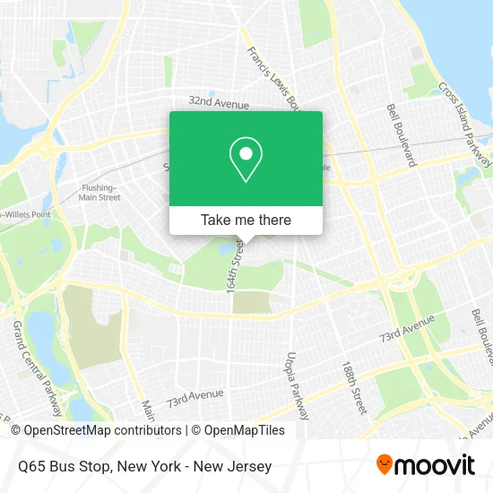 Q65 Bus Stop map