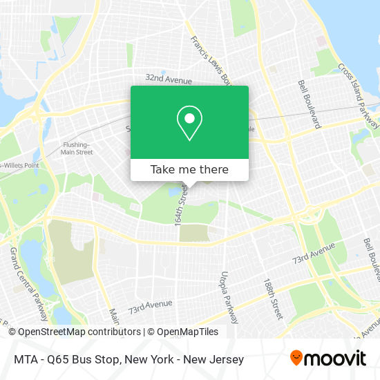 MTA - Q65 Bus Stop map