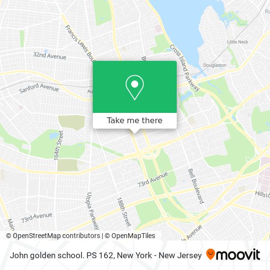 John golden school. PS 162 map