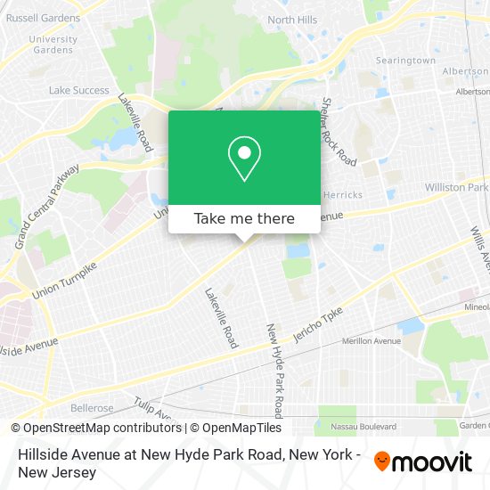 Hillside Avenue at New Hyde Park Road map