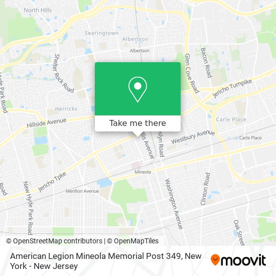 Mapa de American Legion Mineola Memorial Post 349